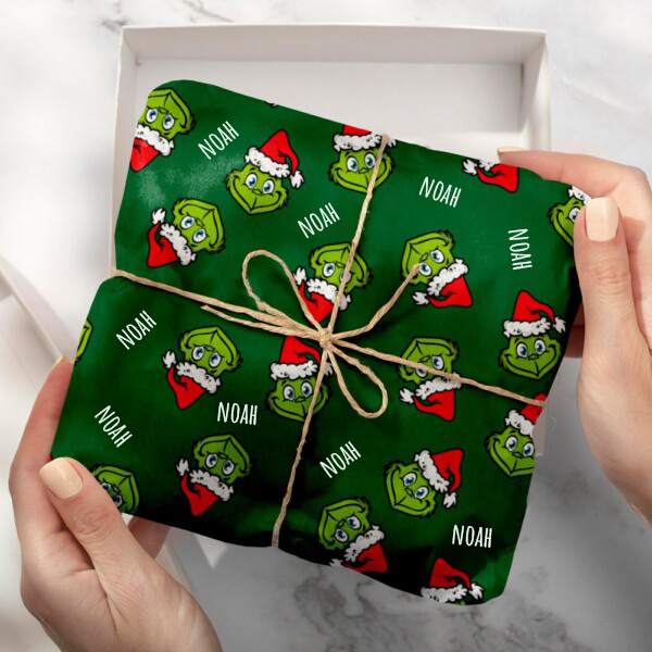 Personalisierbares Grinch-Weihnachts-Geschenkpapier