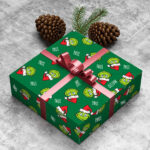 Miniaturansicht von Personalisierbares Grinch-Weihnachts-Geschenkpapier