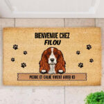 Paillasson Bienvenue à la maison avec nom de l’animal de compagnie personnalisé Vignette de Paillasson Bienvenue à la maison avec nom de l’animal de compagnie personnalisé