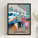 Affiche Gare avec Noms et Texte personnalisé Vignette de Affiche Gare avec Noms et Texte personnalisé