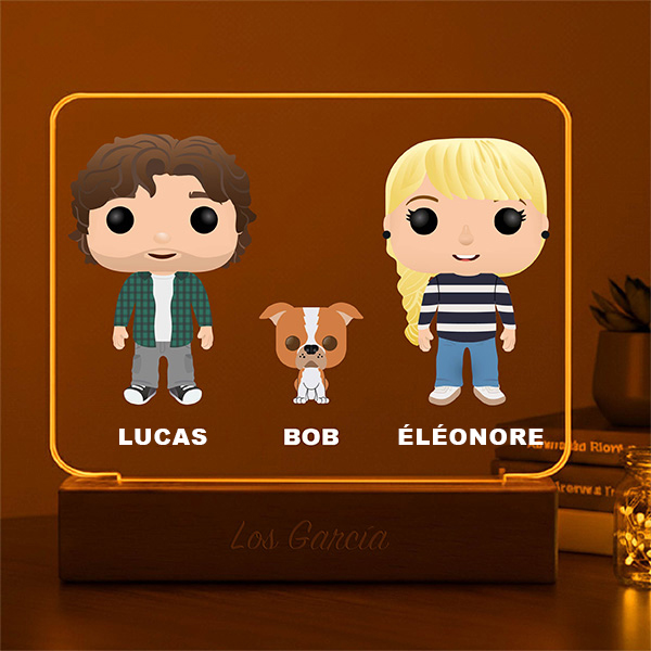 Lampe Funkos personnalisée avec prénoms