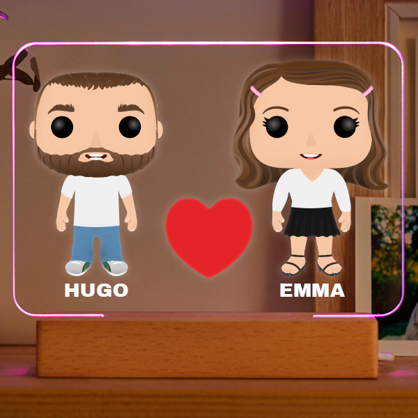 Lampe Funkos personnalisée avec prénoms