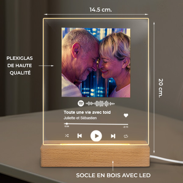 Lampe Spotify personnalisée