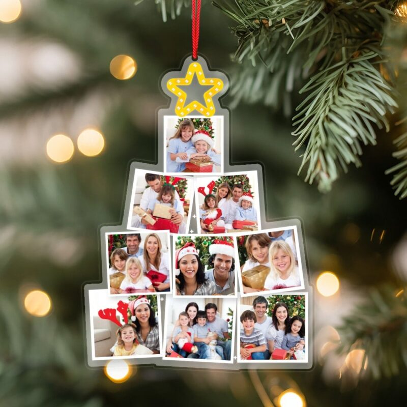 Pack de décorations pour sapin de Noël avec photos personnalisées