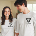 Vignette de T-shirt Cupidon avec prénoms personnalisée