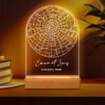 Lampe Carte Céleste personnalisée Vignette de Lampe Carte Céleste personnalisée