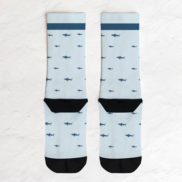 Chaussettes Requin avec Nom et Texte personnalisés