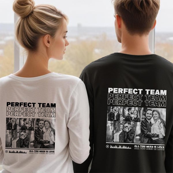 T-shirt Perfect Team avec photos personnalisée