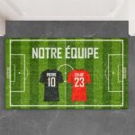 Paillasson Équipe de Football Famille personnalisé Vignette de Paillasson Équipe de Football Famille personnalisé