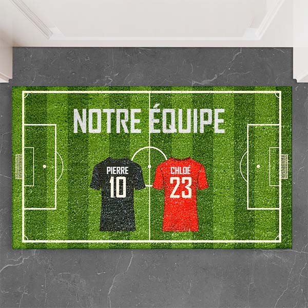 Paillasson Équipe de Football Famille personnalisé