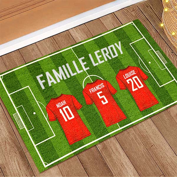 Paillasson Équipe de Football Famille personnalisé