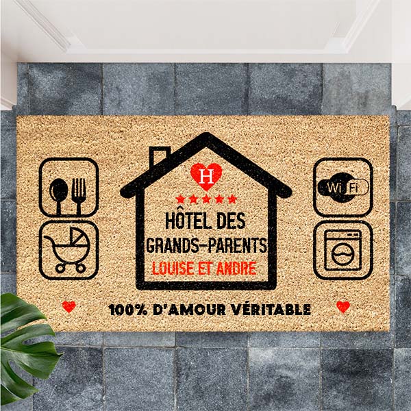 Paillasson Hôtel Grands-Parents personnalisé