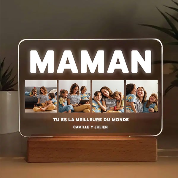 Lampe Maman avec 4 photos personnalisée