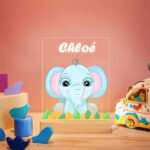 Vignette de Lampe veilleuse animaux pour enfants avec prénom personnalisée