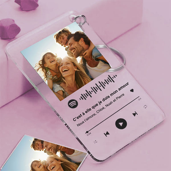 Porte-clés Spotify personnalisé