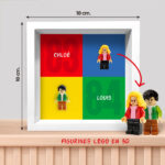 Vignette de Tableau avec minifigurines Lego, années et noms personnalisés