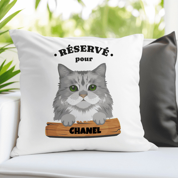 Coussin Panneau avec Nom de l’Animal de Compagnie personnalisé