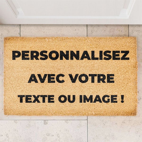 Paillasson personnalisé avec textes et photo