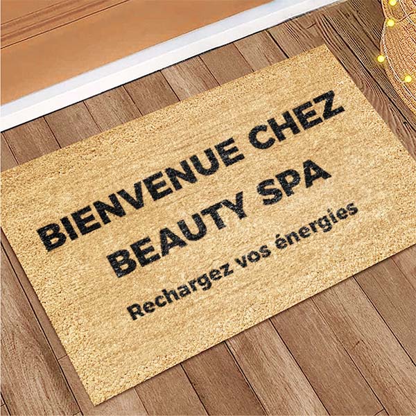 Paillasson personnalisé avec textes et photo