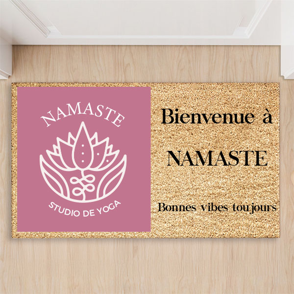 Paillasson personnalisé avec textes et photo