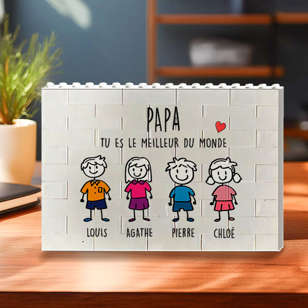 Puzzle de Blocs Personnages avec Texte Personnalisé