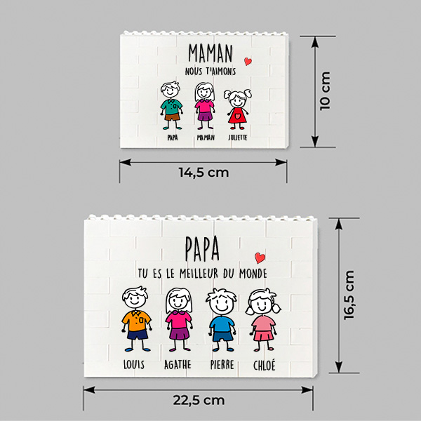 Puzzle de Blocs Personnages avec Texte Personnalisé