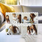 Vignette de Puzzle de Blocs Maman Collage avec Quatre Photos personnalisé