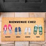 Vignette de Paillasson Chaussures avec Noms et Texte personnalisé