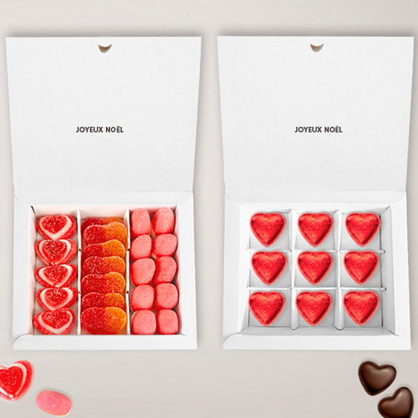 Boîte de Bonbons avec Poupée Labubu de Noël avec Nom personnalisé