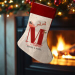 Chaussette de Noël personnalisée avec Initiales et Prénoms Vignette de Chaussette de Noël personnalisée avec Initiales et Prénoms