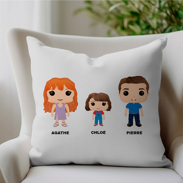 Coussin Funkos avec prénoms personnalisé