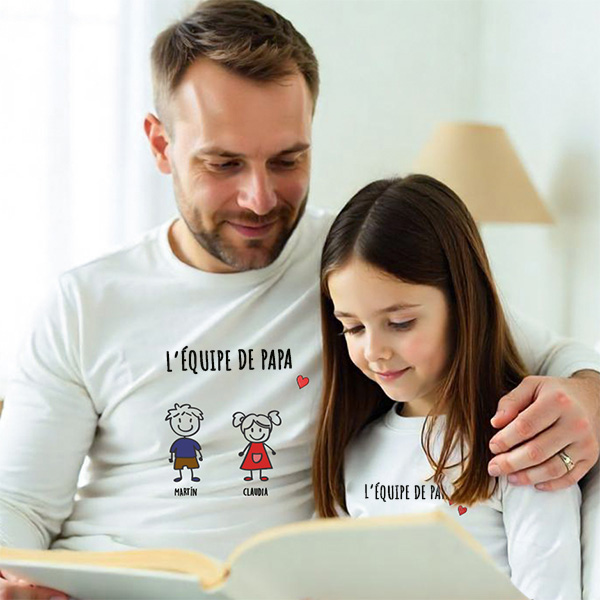 Pyjama Personnages Été ou Hiver avec Texte personnalisé