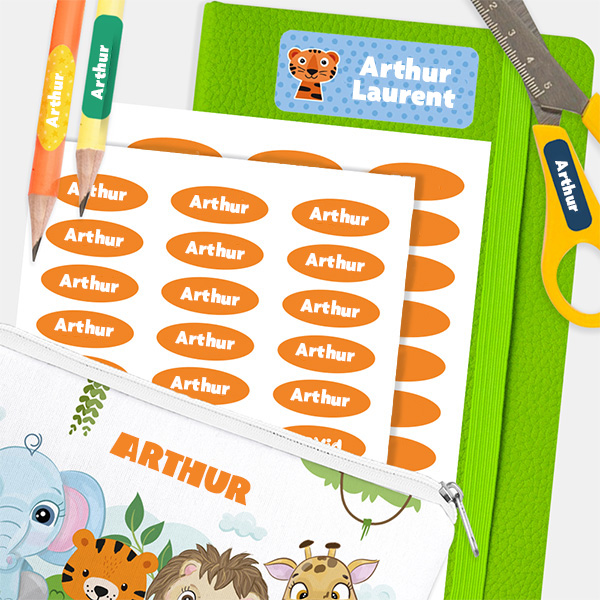 Étiquettes adhésives enfant pour objets personnalisées