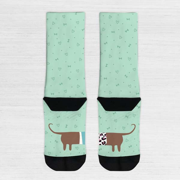 Chaussettes Petit Chien personnalisées avec prénom