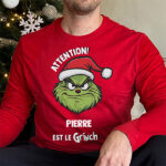 Pyjama Le Grinch avec prénom personnalisé Vignette de Pyjama Le Grinch avec prénom personnalisé