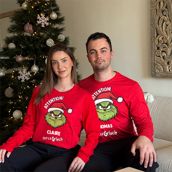 Pyjama Le Grinch avec prénom personnalisé