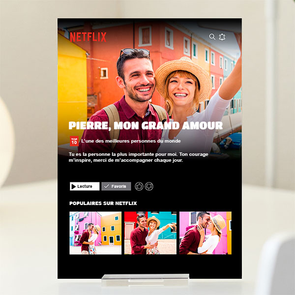 Plaque Netflix personnalisée