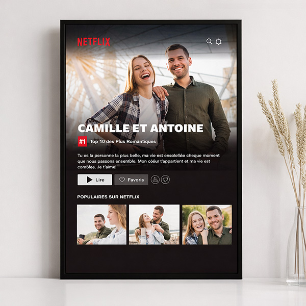 Poster Design Netflix avec Noms et Texte personnalisés
