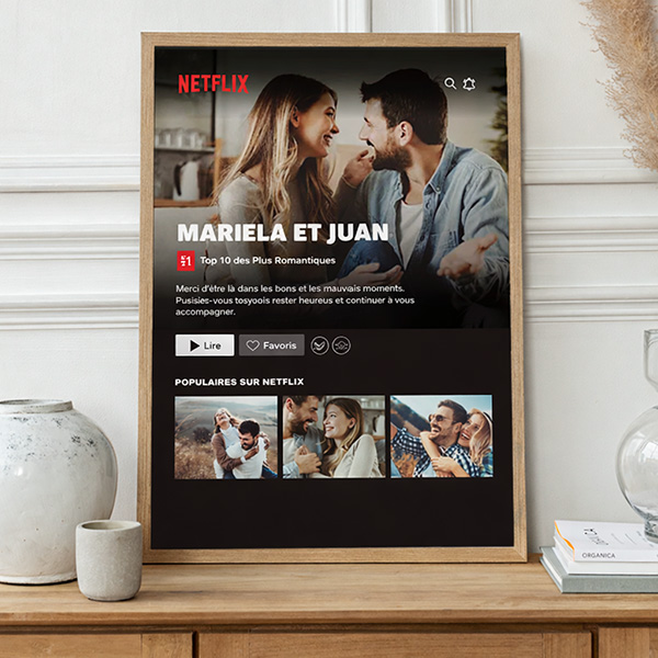 Poster Design Netflix avec Noms et Texte personnalisés