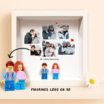Vignette de Cadre avec Minifigurines Lego, 6 Photos et Texte Personnalisé