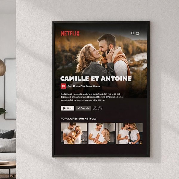 Poster Design Netflix avec Noms et Texte personnalisés