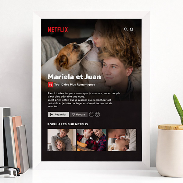 Poster Design Netflix avec Noms et Texte personnalisés