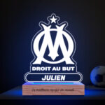 Lampe avec Écusson Olympique de Marseille (OM) personnalisée Vignette de Lampe avec Écusson Olympique de Marseille (OM) personnalisée