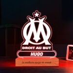 Vignette de Lampe avec Écusson Olympique de Marseille (OM) personnalisée