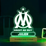 Vignette de Lampe avec Écusson Olympique de Marseille (OM) personnalisée
