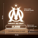 Vignette de Lampe avec Écusson Olympique de Marseille (OM) personnalisée