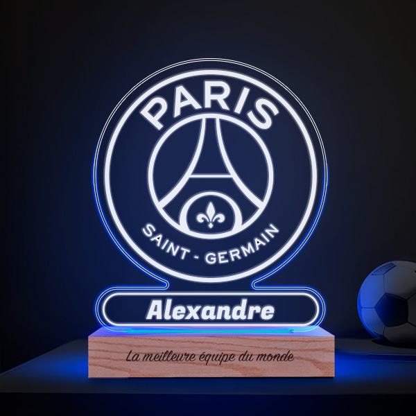 Lampe avec Écusson Paris Saint-Germain (PSG) personnalisée