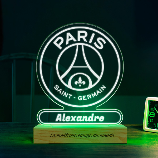 Lampe avec Écusson Paris Saint-Germain (PSG) personnalisée