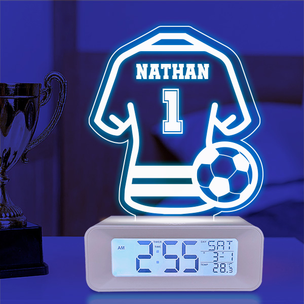 Réveil lumineux Maillot de Football personnalisé