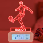 Vignette de Réveil lumineux Joueur de Football personnalisé